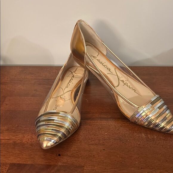 Jessica Simpson Gold and Silver Heels - Picture 1 of 10